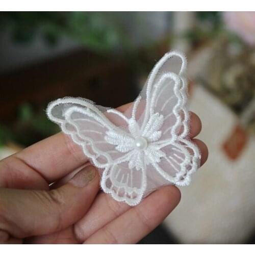 5 Pieces/lot 4.6cm DIY Collar Lace Fabrics for Patchwork Beige Sewing Hot Sale Venise Small Cotton Flower Lace Neckline Fabric