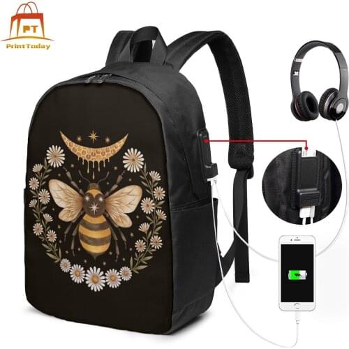 Bee Backpack Bee Backpacks Multi Purpose Print Bag Man - Woman High quality Teen Trend Schoolbag Bags