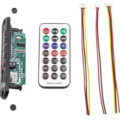 Wireless MP3 WMA Decoder Board Remote Control Player 12V Bluetooth 5.0 USB FM AUX TF Card Module Car Radio MP3 Speaker