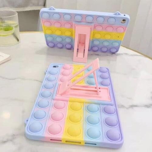 Pop Reduce Stress ipad Case in for Apple ipad Mini 1 2 3 Case Toy Push Bubble for ipad 2 3 4 Cases Shockproof Stand over