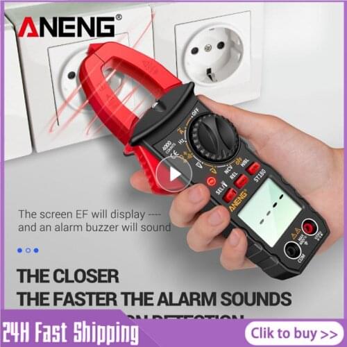 Hot ANENG ST180/ST181 Digital Clamp Multimeter 4000 Counts Transistor Resistance Tester DC/AC Current Meter Ammeter Voltmeter