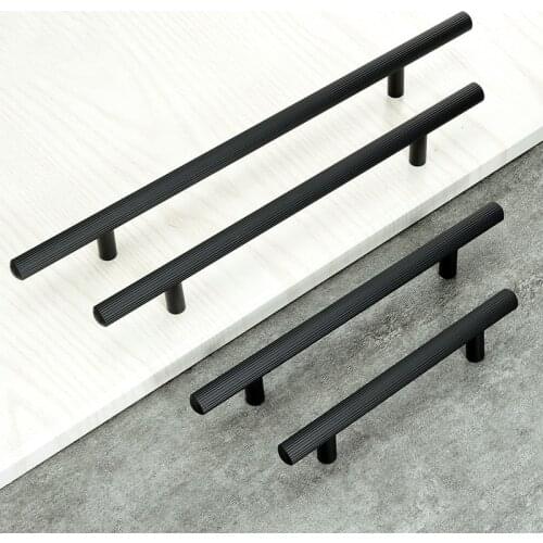 1piece Aluminum Cabinet handles Black Long Handles for Kitchen Furniture pulls Morden Simple Drawer Handle and knobs Door Handle
