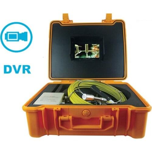 7" LCD 20M Endoscope Pipe Inspection Camera System Waterproof 1000TVL 23mm Lens 12Pcs White Lights With DVR Function