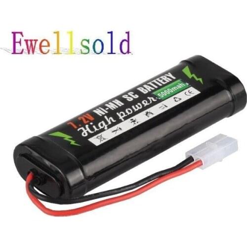 Ewellsold 7.2V 5000mAh Ni-MH SC battery for RC car RC toys 1/16 RC tank RC boat free shipping