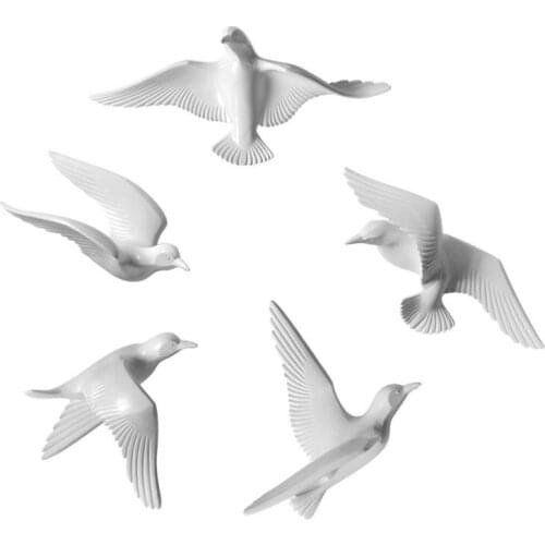 Creative Asfull 3D Resin bird Home Decoration decor wall stickers decoration Furnishings The dove of peace for European mascot