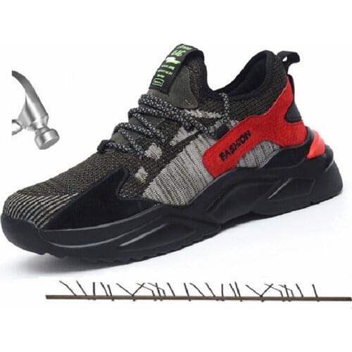 Fashion Safety Shoes Men Women Steel Toe Boots Indestructible Work Shoes Lightweight Breathable Non-slip Designer Sneakers