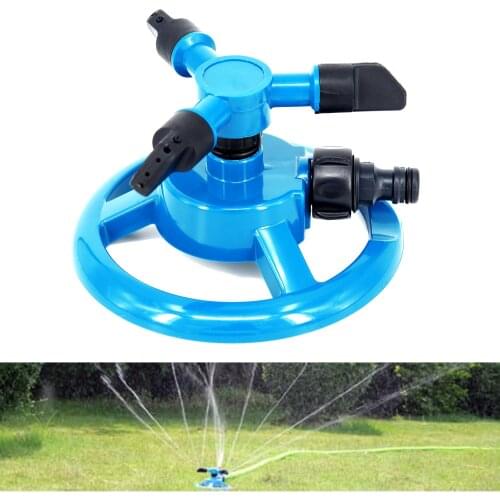 360° Lawn Circle Rotating Water Sprinkler Garden Pipe Hose Irrigation Three-prong Automatic Sprinkler European Standard