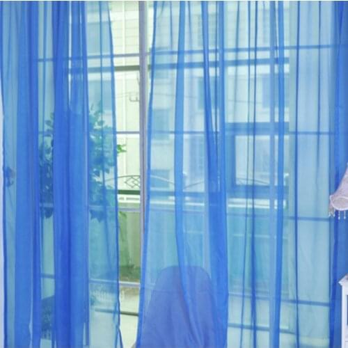 Bedroom Cheap Ready Made Finished Organza Child Window Cortina Curtain for Living Room wedding Home Decor Colored curtains