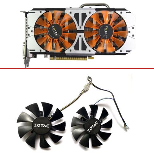 NEW 2PCS 85mm 4PIN GA91S2H DIY GTX 750Ti GPU Fan For ZOTAC GTX 750Ti-2GD5 Thunderbolt Edition HA GTX 970-4GD5 Destroyer GTX 770
