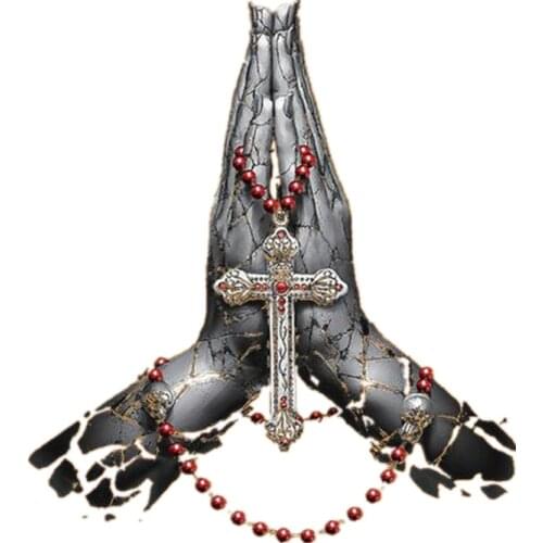 T shirt Women patch 23cm cross hands iron on patches for clothing transfer printing clothes for girls DIY street icon stickers