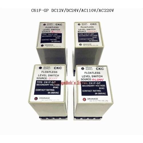 2 Sets/Lot C61F-GP DC12V , DC24V , AC110V , AC220V Water Level Controller Switch Level Relay With Socket Base 8 Pins