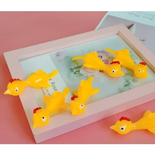 10pcs Funny Laugh Rubber Chicken Stretchy Flying Turkey Finger Birds Sticky Fidget Toy Childrens Day Gift