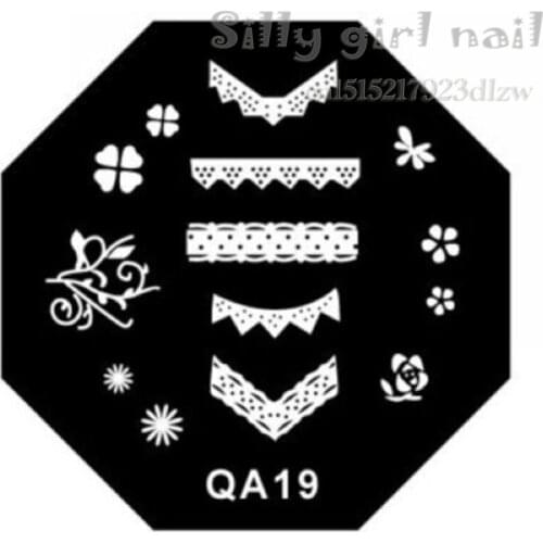 QA series stencil stamping template print imaging plates DIY nail tools lace QA19