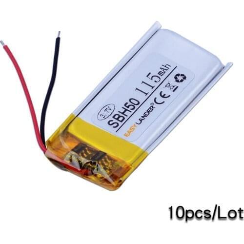 Easylander replacement 10pcs/Lot 3.7V 115mAh Li-Polymer Li-ion Battery For SONY SBH50 bluetooth headset