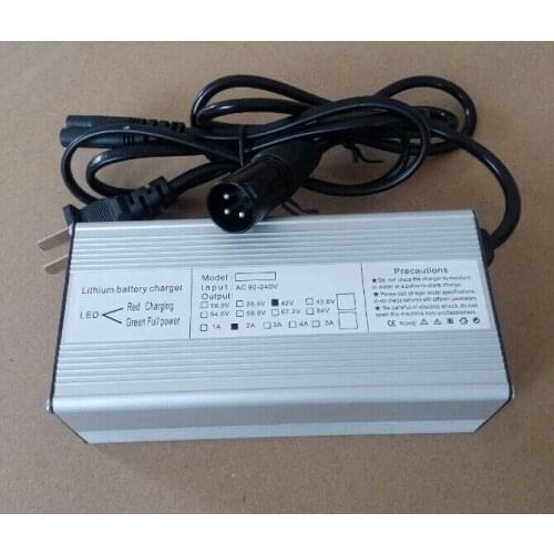 Aluminum shell charger DC 42V2A3A power adapter for Ternary/manganese lithium battery of electric bike scooter tricycle RATE 36V
