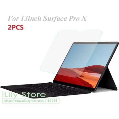2 X Tempered Glass Film For Surface Pro X 2020 Screen Protector 0.3MM 9H HD for 1 3inch Microsoft Surface Pro X Laptop