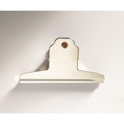 Free Shipping (6pcs/lot) 100mm Power metal Grip Clips silver Bulldog clip Stainless steel ticket clip stationery