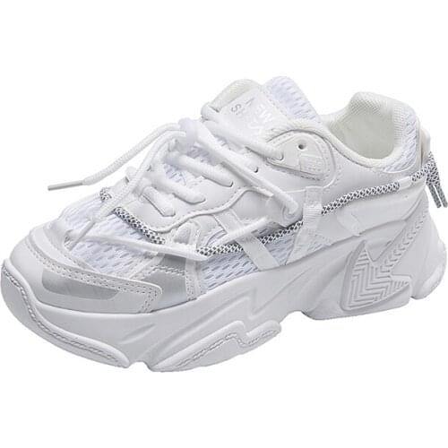 Women Shoes Casual Female Womens Platform Sneakers Comfy Breathable Mesh Trainers Chunky Heels 5cm White Mesh Shoes For Woman