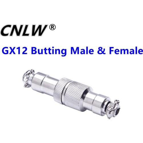 1 Set 12mm Butt joint Connector GX12-(2/3/4/5/6/7Pin) Screw Aviation Connector Plug Cable connector Regular plug and socket