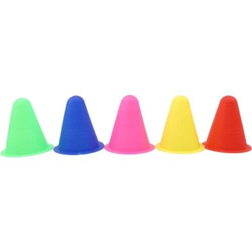 10Pcs/Set Skate Marker Training Road Cones Roller Football Soccer Rugby Training Soft Tower Skating Obstacle Roller Skate Pile