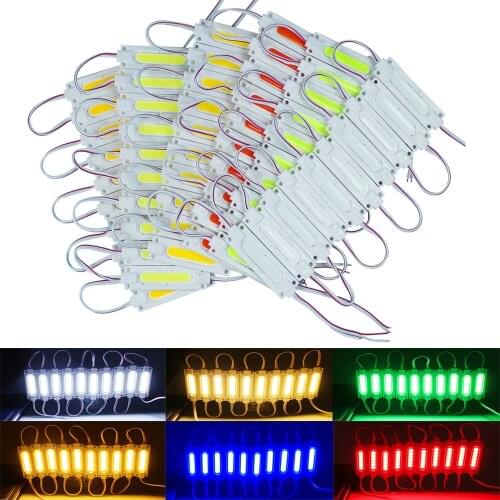 20pcs Super Bright COB LED Module 12V 2W Injection LED Module Waterproof Advertising Design LED Lamp for Sign Shop Banner Light