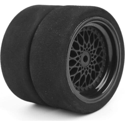 4pcs/lot Rc Car Tires 3mm Offset Sponge Tyres Wheel Rim Fit HSP HPI 1/10 Scale On-Road Racing Car Toys Unique Foam Tires 23001