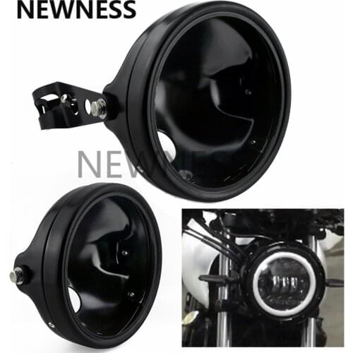 7 inch LED Motorcycle Headlight Housing Mount Cover Headlamp Head Light Shell Headlight Bracket Shell Lighthouse For Cafe Racer