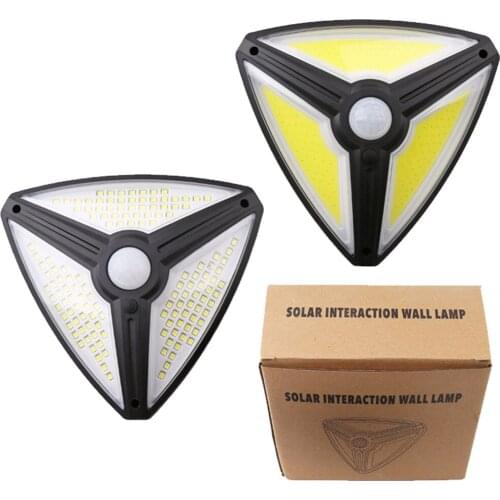 Auto On Off 20W COB 147LED Solar Garden Lamp 2200mAh Rechargeable Outdoor Security Street Light 3Modes PIR Sensor Camping Lamp