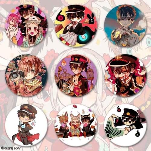 Toilet-Bound Hanako-kun Brooch Japan Anime badge Jibaku Shounen Hanako-kun Nene Yashiro Teru Minamoto Hanako Cosplay badge