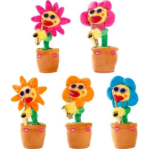 Flowers Funny Music Plush Toy 120 Songs Battery Powered