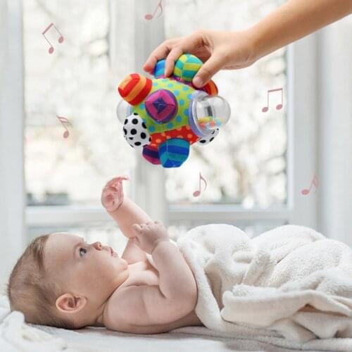 Baby Toy Fun Little Bell Baby Ball Rattle Toy Develop Kids Intelligence Grasping Sensory Educational Toy For Children Boys Gifts