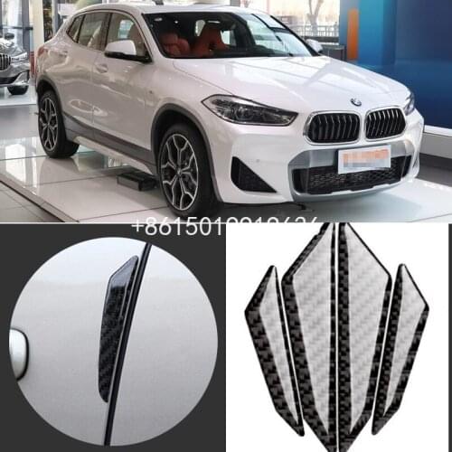 For BMW X1 X2 X3 X4 X5 X6 X7 Car Side Door Edge Guard Bumper Trim Protector 4pcs PVC carbon fiber Stickers