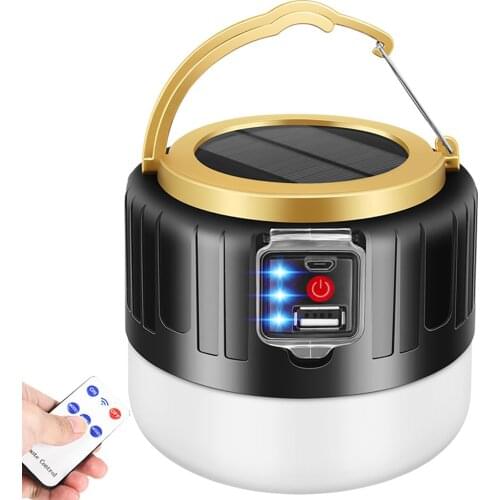 Newest 280W Camping Light Solar Outdoor USB Charging 3 Mode Tent Lamp Portable Lantern Night Emergency Bulb Flashlight For BBQ