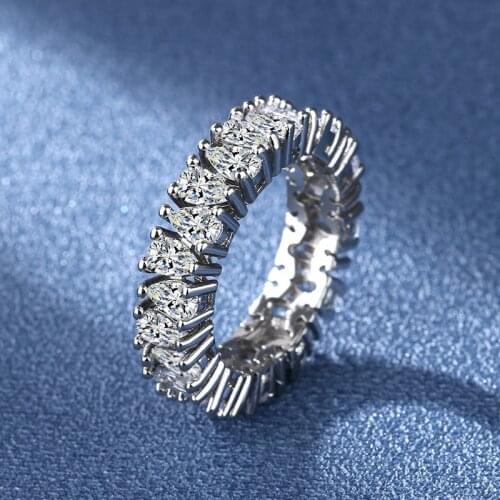 YaYI Fine Jewelry Top Quality Gemstones Moissanite Cubic Zirconia Stamped S925 Silver Color Engagement Wedding Party Rings Gifts