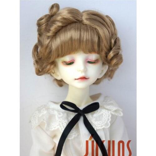 JD250B 1/4 Fashion BJD soft synthetic mohair wig MSD Baby short curly BJD wigs size 7-8inch doll accessories