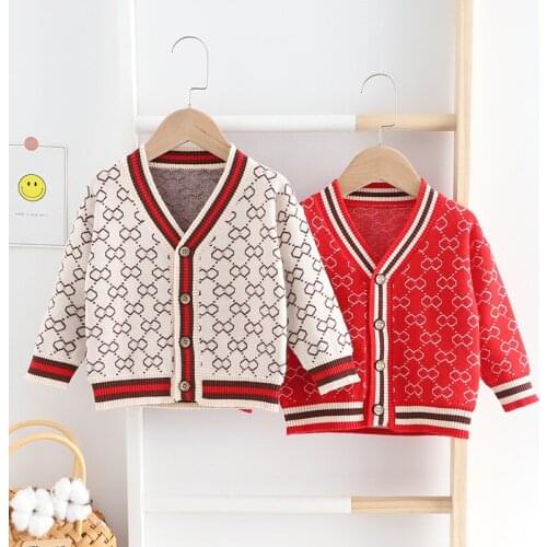 Baby Boys Girls Cardigan Autumn Cotton Sweater Top Baby Children Clothing Boys Girls Knitted Cardigan Sweater Kid Spring Clothes