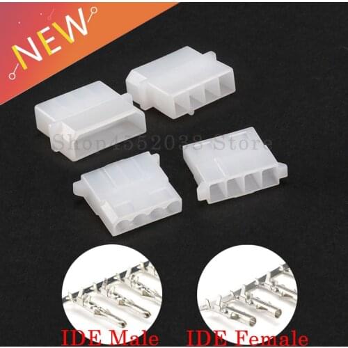10 Sets ATX / EPS Molex 5.08 mm 4 Pin Male / female Power Connector Housing + Terminals for Computer ATX EPS Power