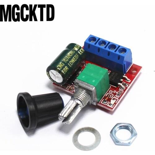 P101 Mini DC Motor PWM Speed Controller 3V 6V 12V 24V 35VDC 90W 5A DC Motor Speed Control Switch LED Dimmer