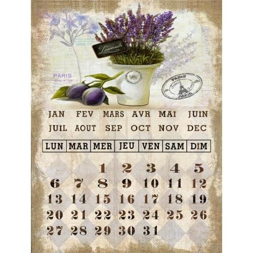 Living Room Wall Poster Vintage Retro Bedroom Home Decoration Modern Calendar Metal Plates Garden Decoration Outdoor Tin Sign