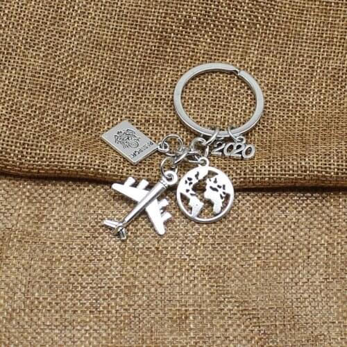 Land-based aircraft keychain, no matter where you travel pendant keychain, friendship best friend, jewelry, Diy handmade