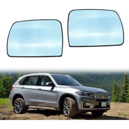 TAIHONGYU Pair Blue Heated Mirrors Glass Fit for BMW X5 E53 2000-2006 Fit for Land Rover Range Rover MK III