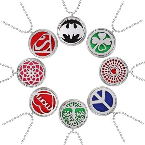 Hollow Life Tree Magnetic Aromatherapy Diffuser Necklace Jewelry Perfume Locket Pendant Essential Oil Scent Locket Necklace