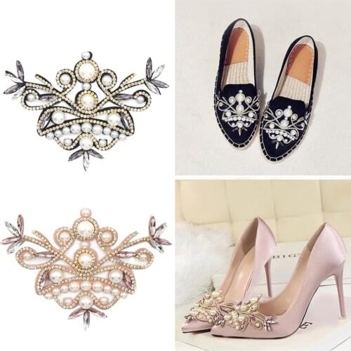 Diamante Rhinestone Shoe Clips Charms Buckle Removable Crystal Shoe Decoration Flower Decorative Shoe Accessories