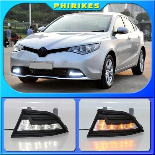 LED drl daytime running light for MG GT 2014 2015 with yellow turn signals top quality