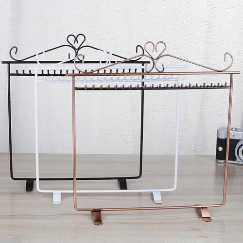Vintage Heart Jewelry Hanger Necklace Earring Metal Rack Display Stand Holder Necklace Display Rack Pendant Bracelet Stand