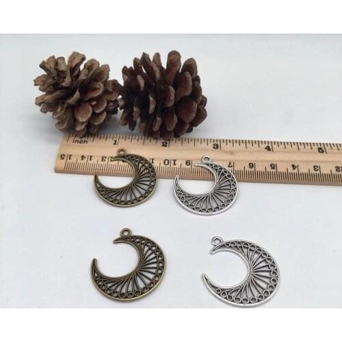 Vintage 15 PCS Hollow moon Charms Starry style Fit DIY man woman Necklace Bracelet Earrings Jewelry Making