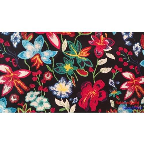 High Quality flower pattern Faux PU Leather fabric for DIY sewing sofa table shoes bags bed material(1 yard)