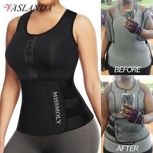 Women Slimming Body Shaper Waist Trainer Vest Sweat Sauna Suit Workout Tank Tops Shapewear Compression Shirts Weight Loss Belt