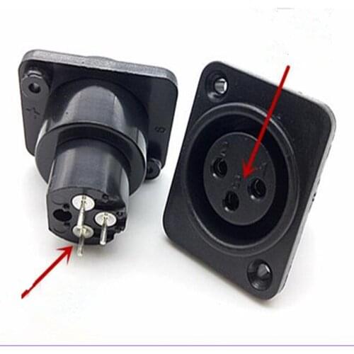 10pcs/lot 3-pin XLR female 3-pin XLR card faceplate jack Microphone 3-pin card jack socket Mixer socket