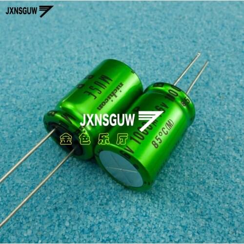 10PCS UES1C102MHM NICHICON MUSE BP 16V1000UF 16X25MM Green Non Polar Audio 1000uF/16V Electrolytic Capacitor ES 1000UF 16V